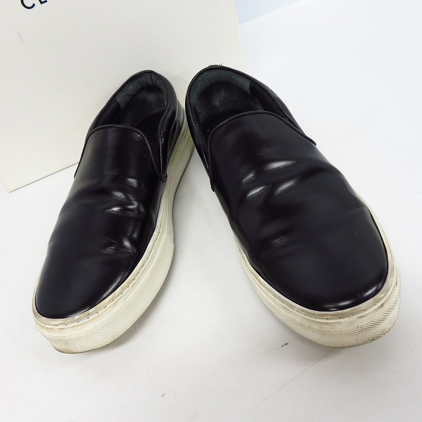 実際に弊社で買取させて頂いたCELINE/セリーヌ スリッポン/レザースニーカー/ブラック/38