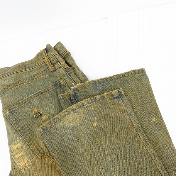 実際に弊社で買取させて頂いたIF SIX WAS NINE/イフシックスワズナイン 加工デニムパンツ MUD MAX/SBCM 351DK/28の画像 7枚目