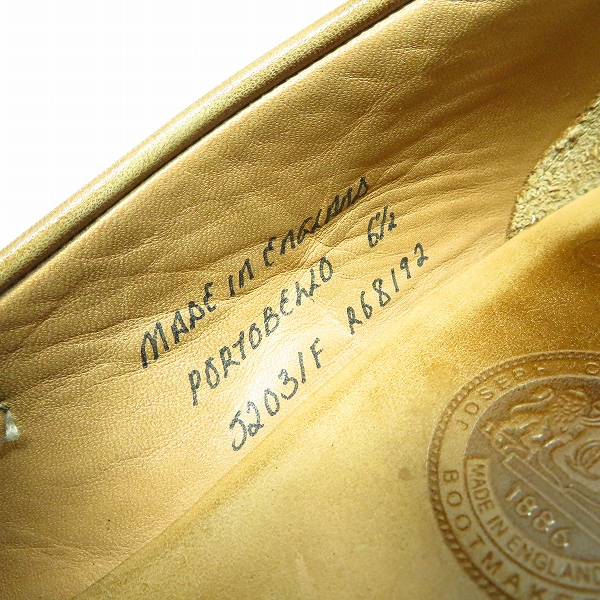 実際に弊社で買取させて頂いたJOSEPH CHEANEY＆SONS/ジョセフ チーニー PORTOBELLO レザー コインローファー/6.5の画像 5枚目