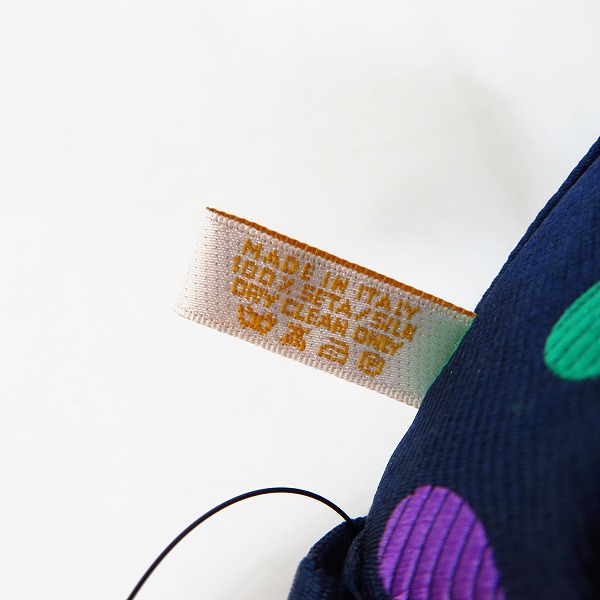 実際に弊社で買取させて頂いた【未使用】BVLGARI/ブルガリ SILK/シルク 100％ ネクタイ ドット柄の画像 2枚目