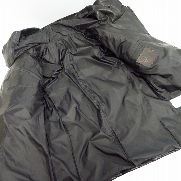実際に弊社で買取させて頂いたBACKLASH/バックラッシュ カンガルーレザー ダウンジャケット 1363-02 Size：XSの画像 2枚目