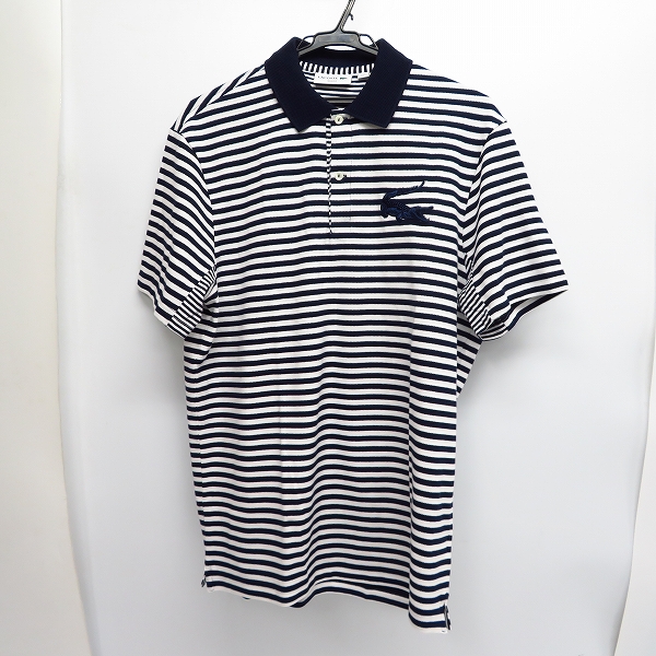 実際に弊社で買取させて頂いたLACOSTE/ラコステ ボーダー柄 ロゴ刺繍半袖ポロシャツ 5