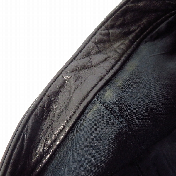 実際に弊社で買取させて頂いたLITHIUM HOMME/リチウムオム カウレザー シングル ライダース/1の画像 5枚目