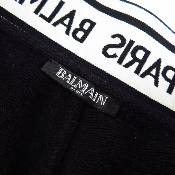 実際に弊社で買取させて頂いた【JPタグ】BALMAIN/バルマン ロゴサイドライン スウェット/スエット パンツ RH15631 J928 Size：XSの画像 2枚目