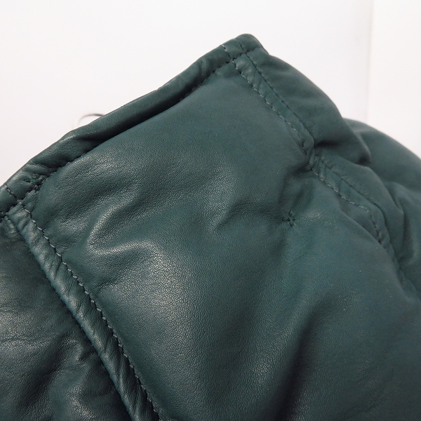 実際に弊社で買取させて頂いたBACKLASH/バックラッシュ ブリタニア カンガルーレザー ダウンベスト A1363-01/Sの画像 6枚目