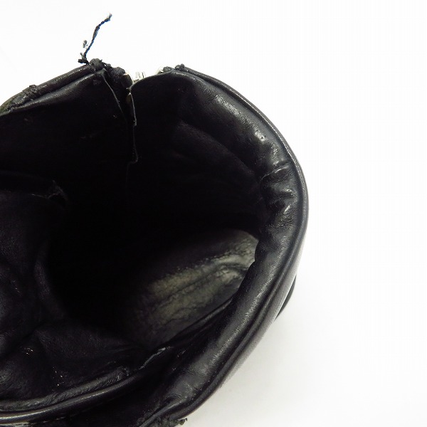 実際に弊社で買取させて頂いたDIESEL BLACK GOLD/ディーゼル ブラック ゴールド サイドジップ レザースニーカー 42の画像 4枚目