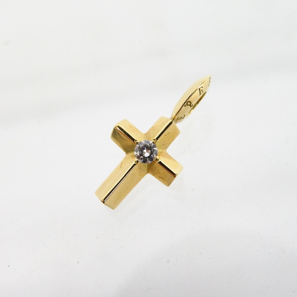 実際に弊社で買取させて頂いた【ギャラ付き】EYEFUNNY/アイファニー 18KYG ダイヤモンド チビS クロス チャーム HC015の画像 1枚目