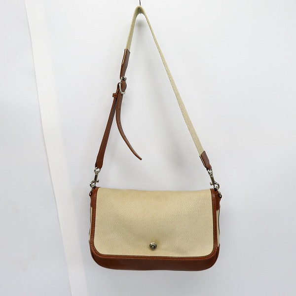 実際に弊社で買取させて頂いたMACKINTOSH LONDON/マッキントッシュ ロンドン キャンバス×レザー ショルダーバッグ