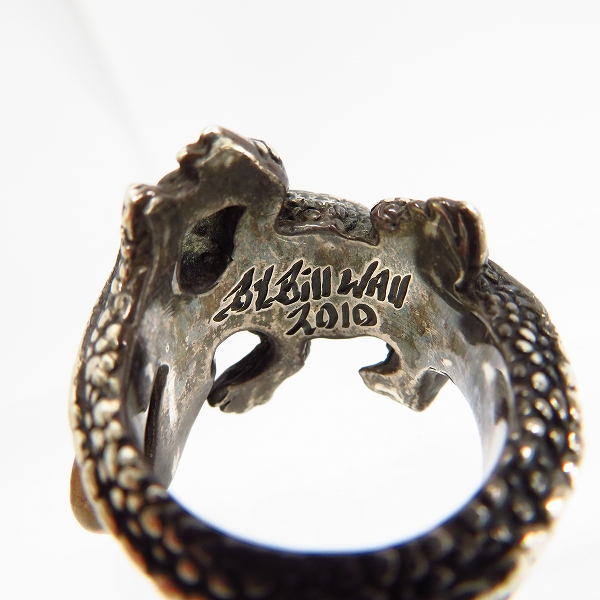 実際に弊社で買取させて頂いたBILL WALL LEATHER/ビルウォールレザー BWL LG ALLIGATOR/ラージ アリゲーター リング 20号の画像 4枚目