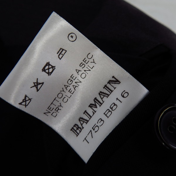 実際に弊社で買取させて頂いたBALMAIN/バルマン テーラードジャケット グレー 48の画像 3枚目