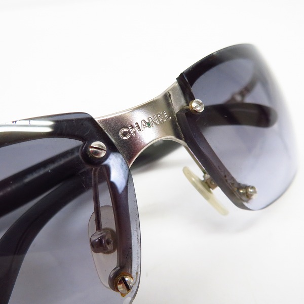 CHANEL/シャネル フレームレス サングラス グレー×シルバー/4008の買取