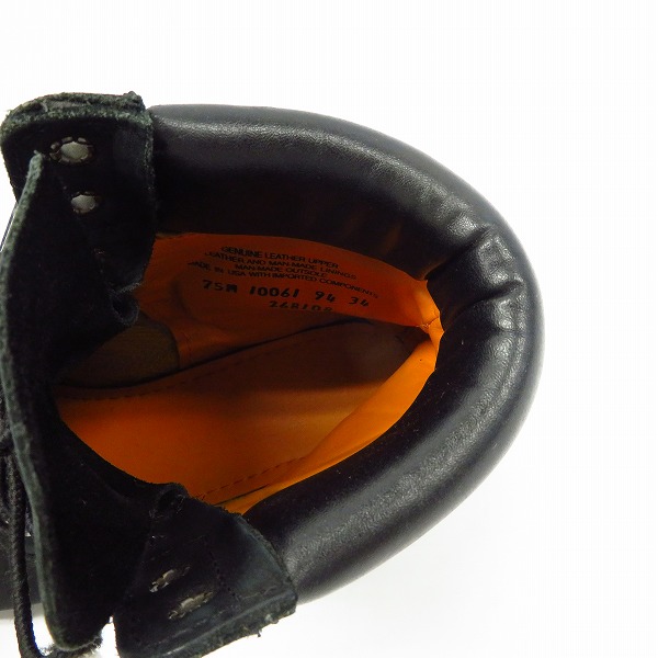 実際に弊社で買取させて頂いたTimberland/ティンバーランド ハイカットレザーブーツ ブラック 10061/7.5の画像 4枚目