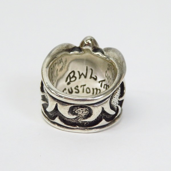 実際に弊社で買取させて頂いたBWL/ビルウォールレザー トライバルバンドブロンズスカルリング 15.5号の画像 3枚目