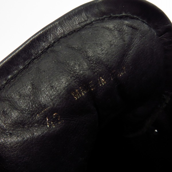 実際に弊社で買取させて頂いたDIESEL BLACK GOLD/ディーゼル ブラック ゴールド サイドジップ レザースニーカー 42の画像 5枚目