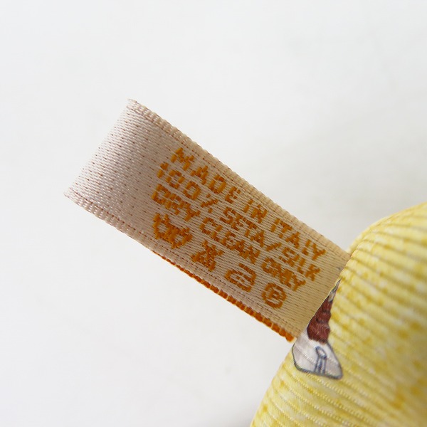 実際に弊社で買取させて頂いた【未使用】BVLGARI/ブルガリ SILK/シルク 100％ ネクタイ イエロー系の画像 3枚目