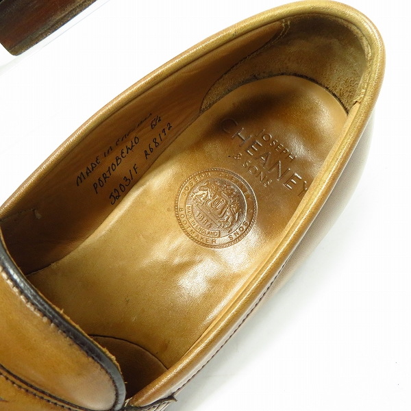 実際に弊社で買取させて頂いたJOSEPH CHEANEY＆SONS/ジョセフ チーニー PORTOBELLO レザー コインローファー/6.5の画像 4枚目