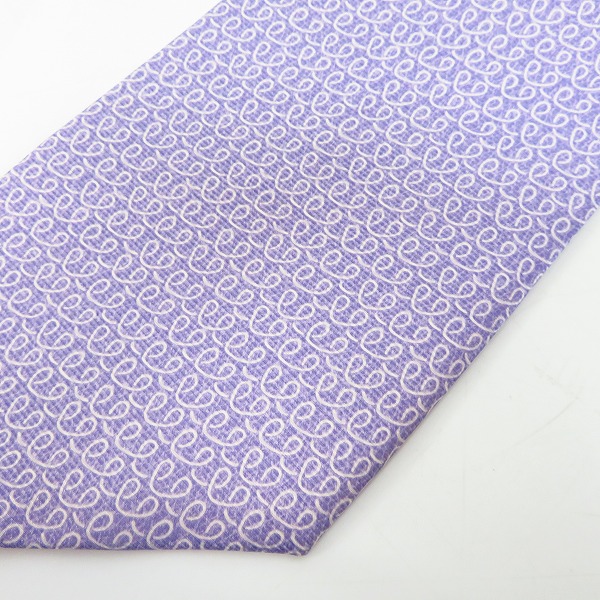 実際に弊社で買取させて頂いた【未使用】BVLGARI/ブルガリ SILK/シルク 100％ ネクタイ パープル系の画像 5枚目