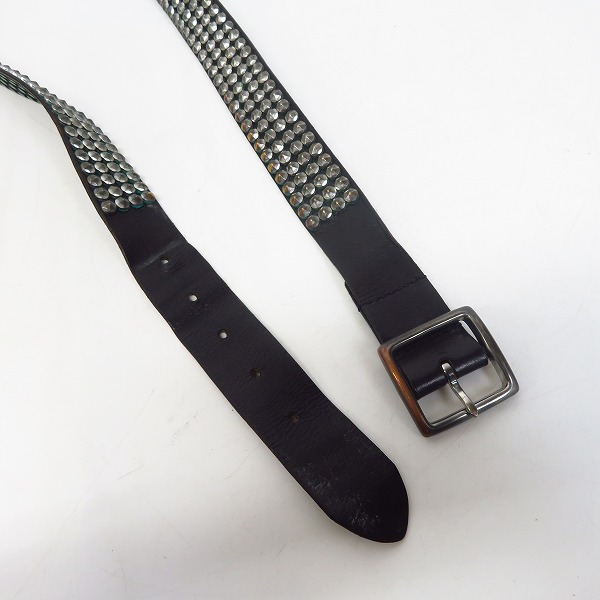 実際に弊社で買取させて頂いたHTC/エイチティーシー ナロースタッズ レザーベルト 85/34の画像 1枚目
