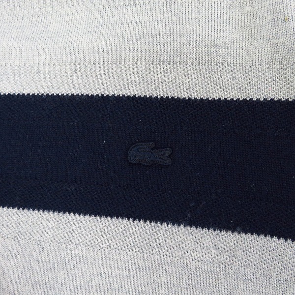 実際に弊社で買取させて頂いたLACOSTE/ラコステ ニット ボーダー グレー/ネイビー 3の画像 4枚目