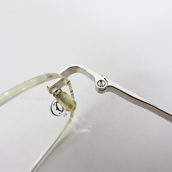実際に弊社で買取させて頂いたCartier/カルティエ フチ無し/ツーポイント メガネフレーム/アイウェア フランス製の画像 5枚目