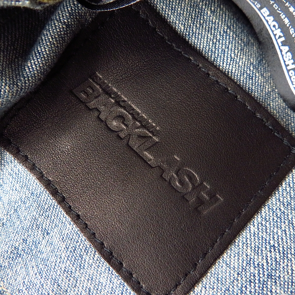 実際に弊社で買取させて頂いたBACKLASH/バックラッシュ レザー切り替え ストレッチデニムシャツ/ユーズド加工 1308-01/XSの画像 2枚目