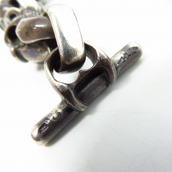 実際に弊社で買取させて頂いたBILL WALL LEATHER/ビルウォールレザー BWL オールグッドラックスカル リンク ブレスレットの画像 4枚目