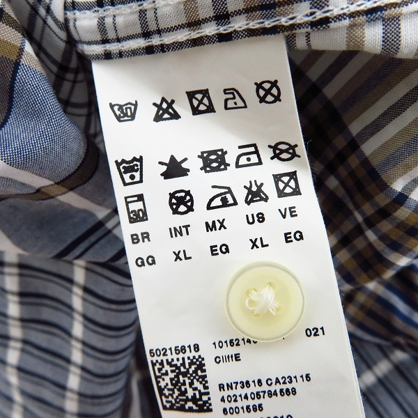 実際に弊社で買取させて頂いたHUGO BOSS/ヒューゴ・ボス BOSS ORANGE チェックシャツ柄 XLの画像 3枚目