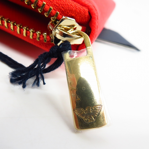 実際に弊社で買取させて頂いた【未使用】ARMANI JEANS/アルマーニジーンズ ラウンドジップ ウォレット/長財布の画像 6枚目