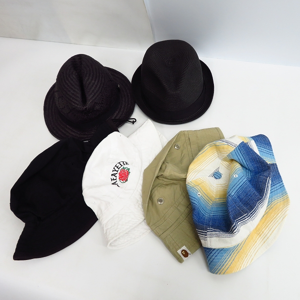 実際に弊社で買取させて頂いた【おまとめ/6点】GOOD ENOUGH/グッドイナフ A BATHING APE/アベイシングエイプ 等 バケットハット/ストローハット