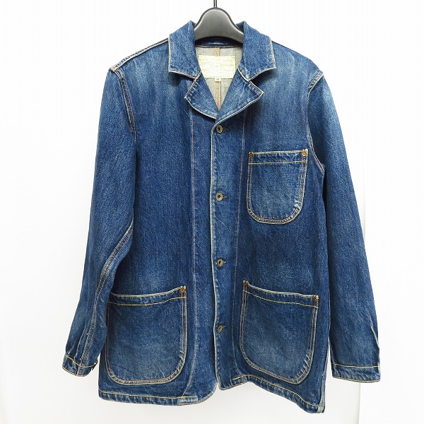 実際に弊社で買取させて頂いたSUGAR CANE/シュガーケーン 砂糖黍デニム カバーオール/デニムジャケット SC10160/M