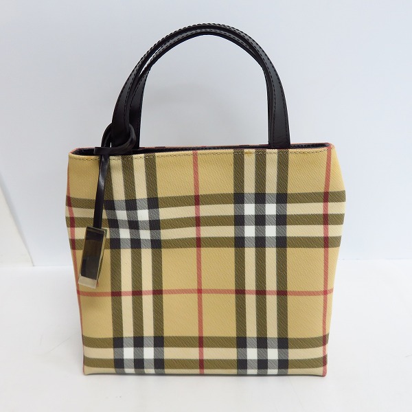 実際に弊社で買取させて頂いたBURBERRY LONDON/バーバリー ロンドン ノバ チェック柄 PVC ミニハンドバッグ