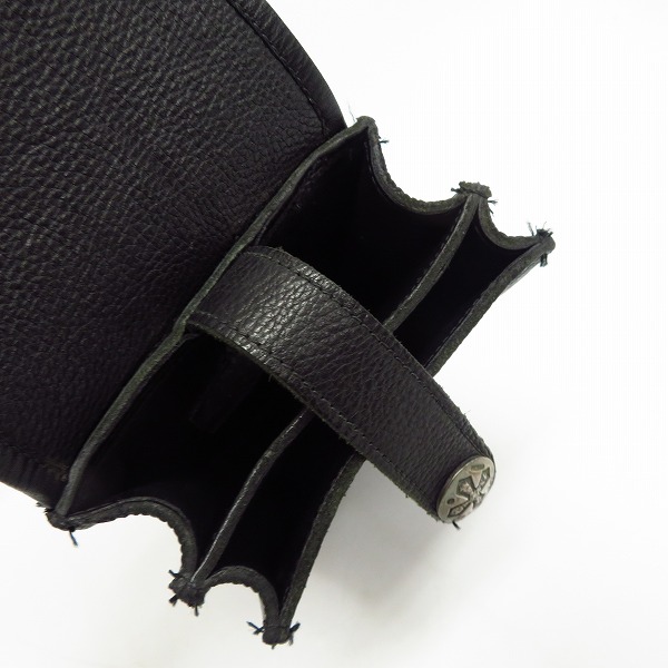 実際に弊社で買取させて頂いたBWL/ビルウォールレザー フェザー クロス 2スカル シルバー ベルトポーチ/ヒップバッグの画像 4枚目