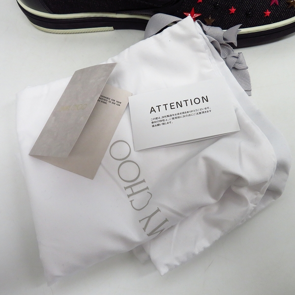 実際に弊社で買取させて頂いたJIMMY CHOO/ジミーチュウ スリッポン マルチスタースタッズ/43の画像 7枚目