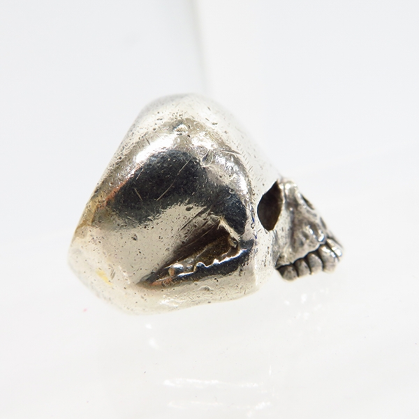 実際に弊社で買取させて頂いたCRAZY PIG/クレイジーピッグ ラージ エビル スカルリング 14号の画像 4枚目