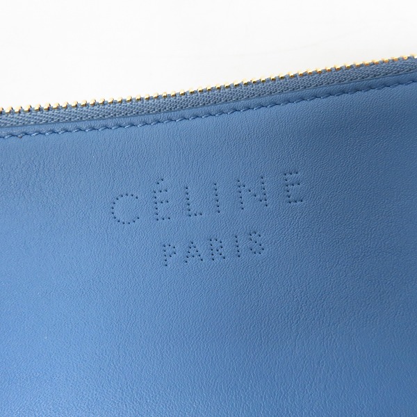 実際に弊社で買取させて頂いたCELINE/セリーヌ パンチングレザー カード入れ付きポーチ CLUTCH POUCH/クラッチポーチの画像 4枚目