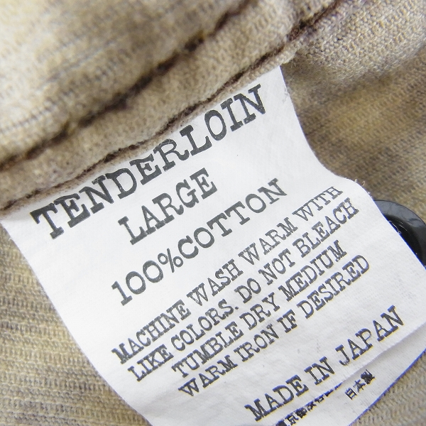 TENDERLOIN/テンダーロイン レオパード柄 長袖コーデュロイシャツ/Lの