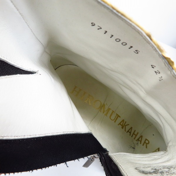 実際に弊社で買取させて頂いたHIROMU TAKAHARA/ヒロムタカハラ スネーク/パイソン レザー サイドジップ ブーツの画像 4枚目