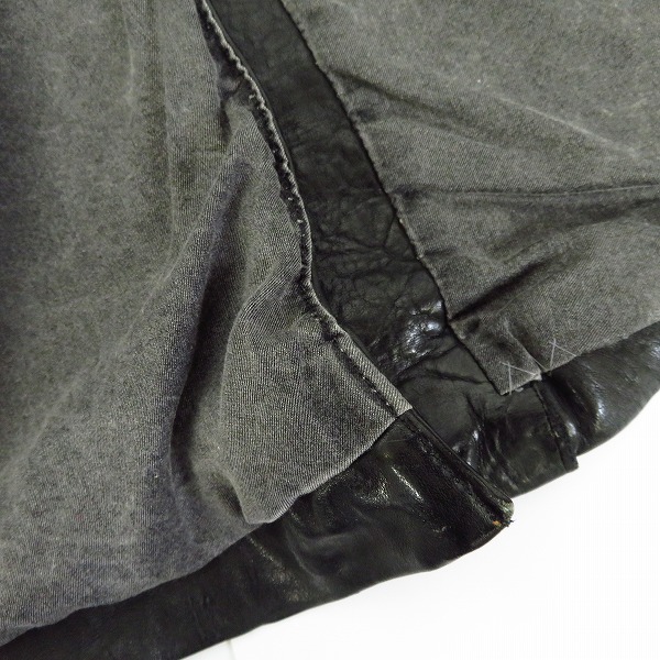 実際に弊社で買取させて頂いたBACKLASH/バックラッシュ 定価20万↑ 14AW ジャパンホース タンニン製品染め レザーコート 1367-09/1の画像 5枚目