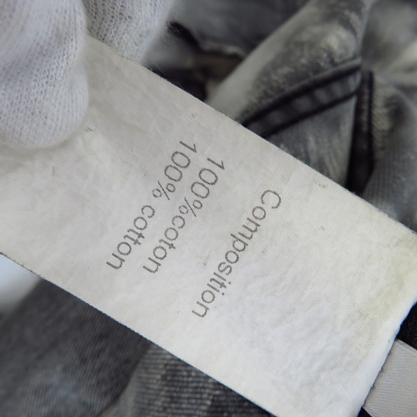 実際に弊社で買取させて頂いたBALMAIN PARIS/バルマン USED加工 デニム ライダース調 ジャケット Size：38の画像 5枚目