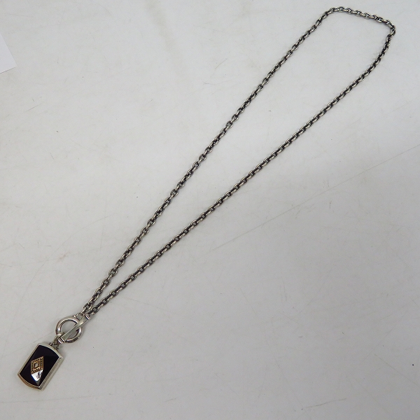 実際に弊社で買取させて頂いたDEAL DESIGN/ディールデザイン SV925/K10 バーニッシュバドロックネックレスの画像 5枚目