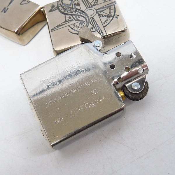 実際に弊社で買取させて頂いたZIPPO/ジッポー Marlboro/マルボロ トカゲ/リザードコンパス 1994年製の画像 6枚目