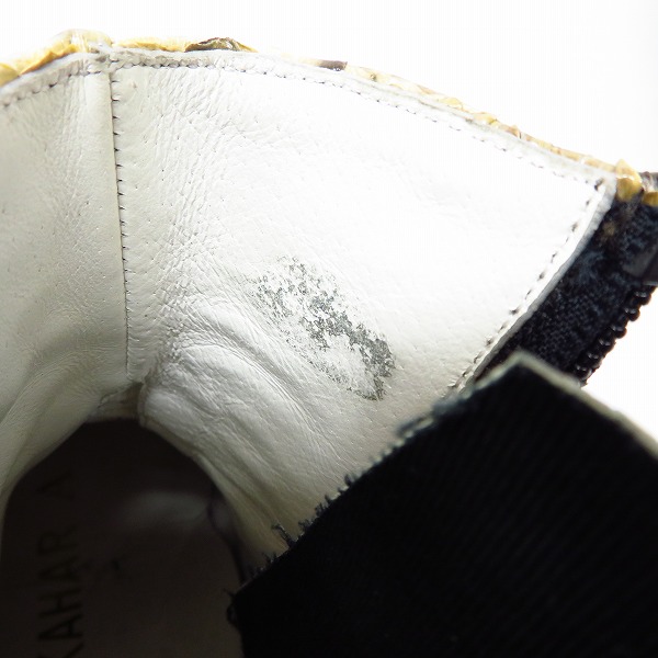 実際に弊社で買取させて頂いたHIROMU TAKAHARA/ヒロムタカハラ スネーク/パイソン レザー サイドジップ ブーツの画像 6枚目