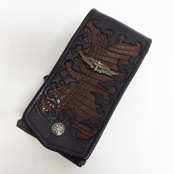 実際に弊社で買取させて頂いたBWL/ビルウォールレザー フェザー クロス 2スカル シルバー ベルトポーチ/ヒップバッグ