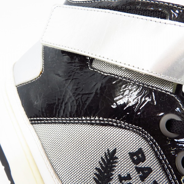 実際に弊社で買取させて頂いたBALLY/バリー BASILY レザー キャンバス切替 ハイカット スニーカー/EU9Eの画像 6枚目