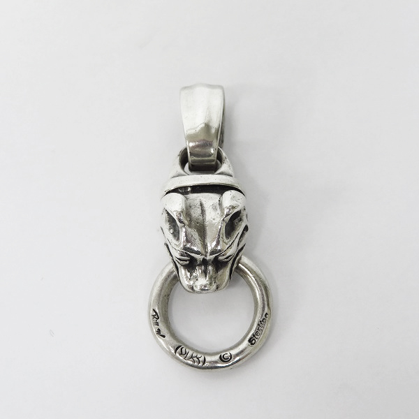 実際に弊社で買取させて頂いたBWL/ビルウォールレザー スモールドッグヘッド w/リング ペンダント トップの画像 1枚目