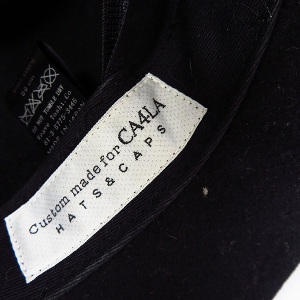 実際に弊社で買取させて頂いたCA4LA/カシラ knox 日本製 ウール100% 中折ハット ブラック/黒の画像 5枚目