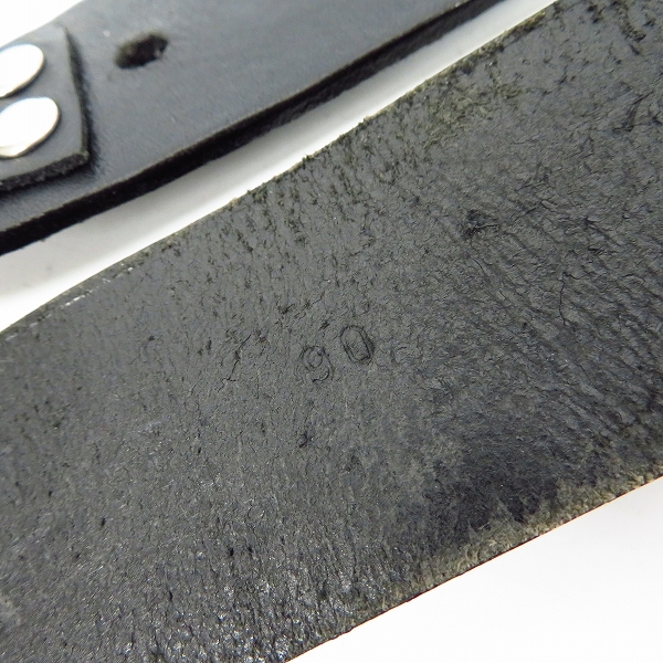 実際に弊社で買取させて頂いたBALMAIN/バルマン 11SS T909 B902 TRIANGLE LEATHER BELT レザーベルト/90の画像 5枚目