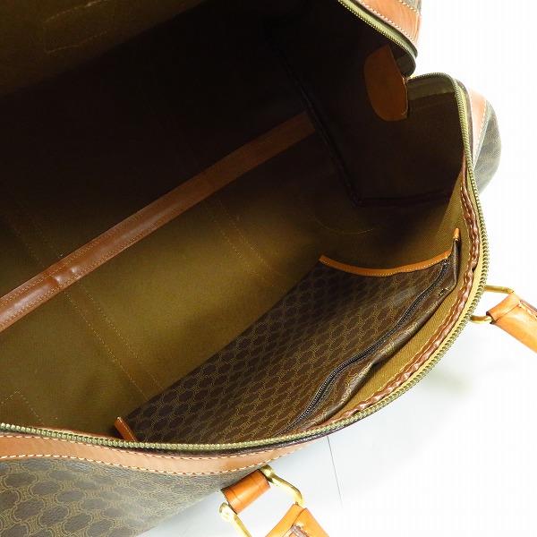 実際に弊社で買取させて頂いたCELINE/セリーヌ マカダム柄 ヴィンテージ ボストンバッグ 南京錠付きの画像 3枚目