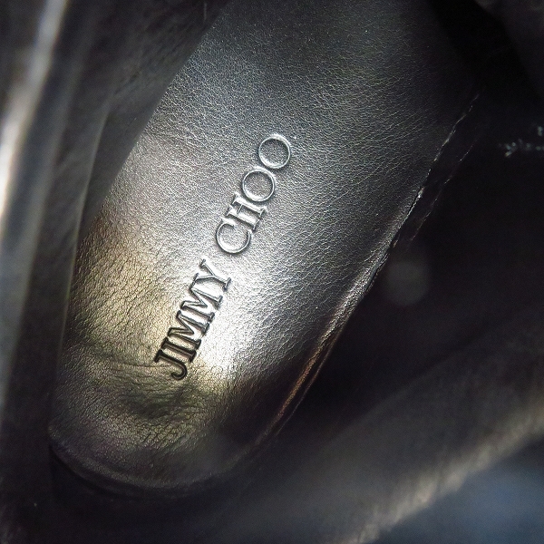 実際に弊社で買取させて頂いたJIMMY CHOO/ジミーチュウ エナメル×スエード ハイカットスニーカー/42の画像 4枚目