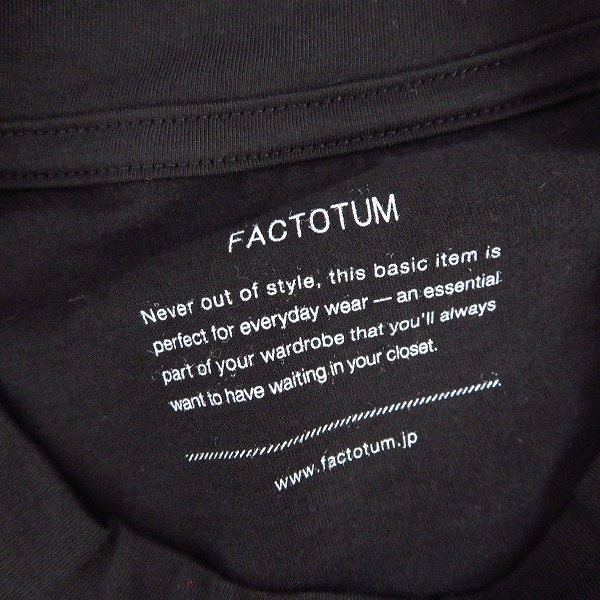 実際に弊社で買取させて頂いた【未使用】FACTOTUM/ファクトタム スイスコットン天竺 クルーL/S/ロングスリーブ 01081135/46の画像 2枚目
